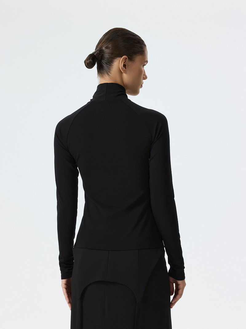 Лонгслив с горловиной на запах