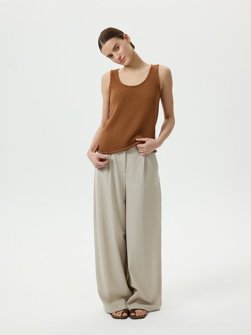 Вязаный топ с хлопком