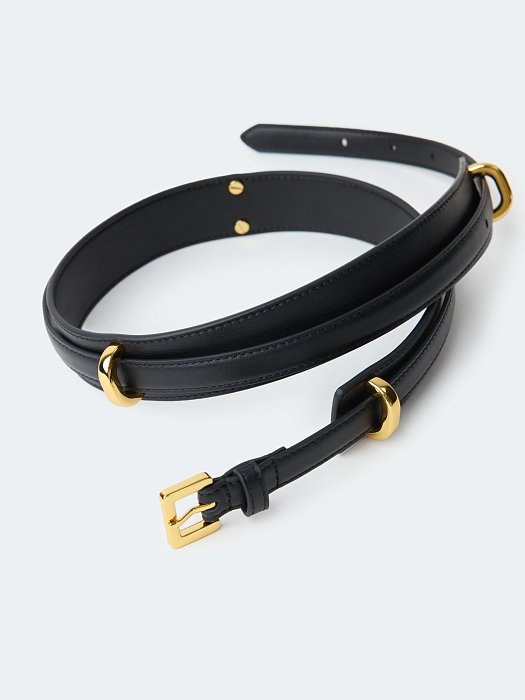 Двойной ремень из натуральной кожи: фото №4