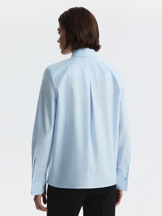 Хлопковая блуза с рельефами: фото №5