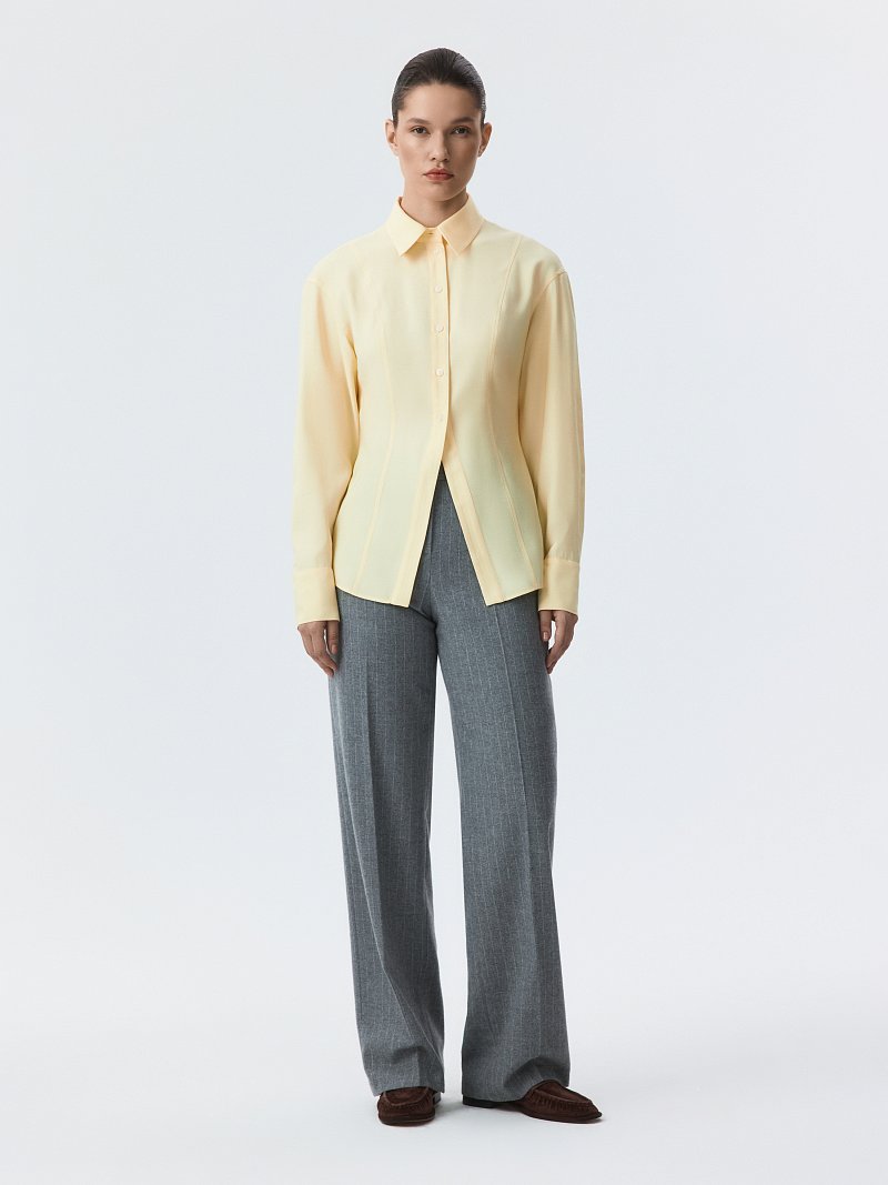 Приталенная рубашка из вискозы