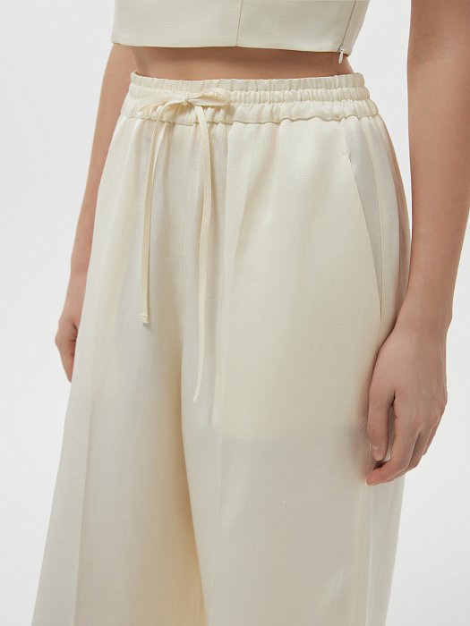 Широкие брюки со льном: фото №4