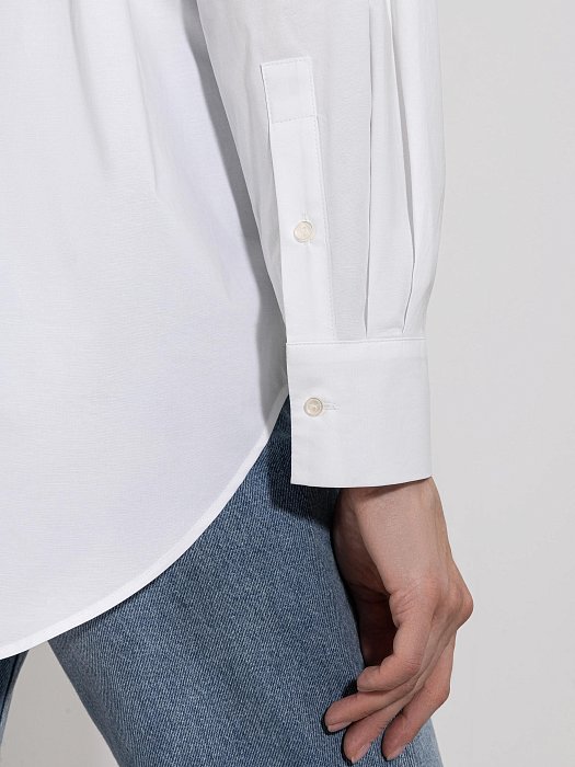 Свободная рубашка из хлопка: фото №3