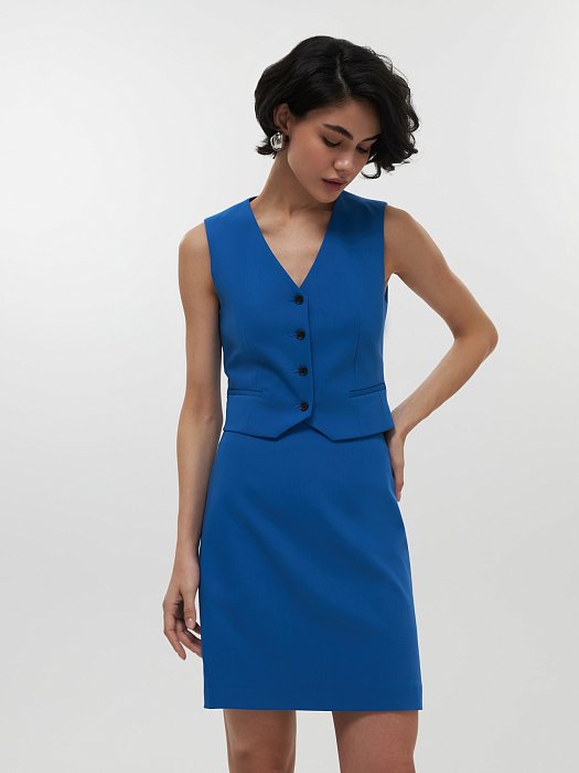 Юбка-трапеция из костюмной ткани: фото №3