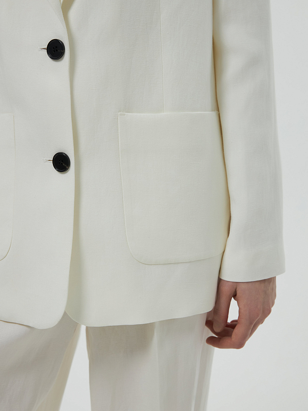 Жакет с накладными карманами