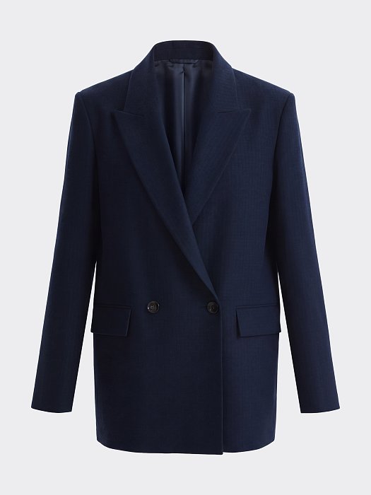 Двубортный жакет свободного кроя: фото №8