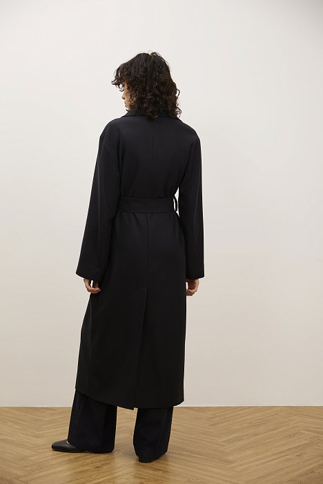 Пальто-халат из шерсти: фото №6