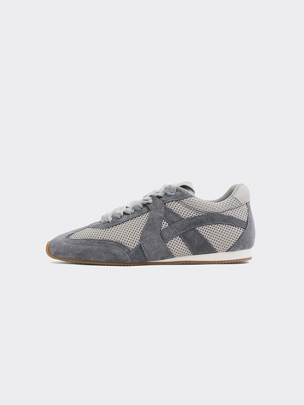 Сетчатые кеды с замшей