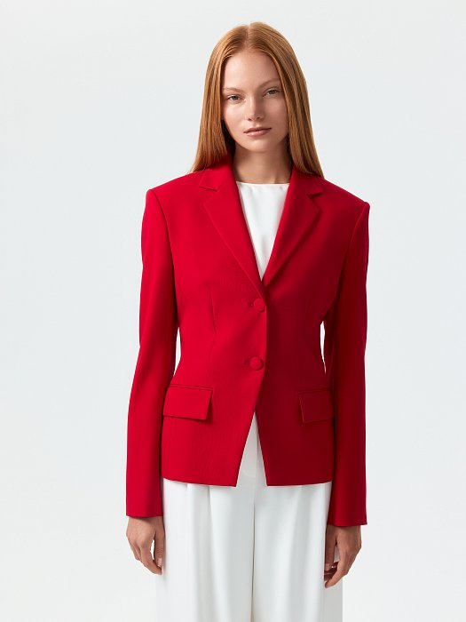 Приталенный жакет из вискозы: фото №3