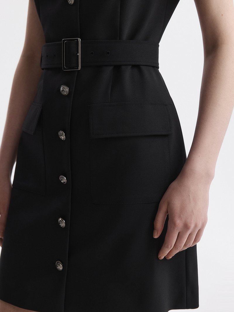 Платье-мини из хлопка