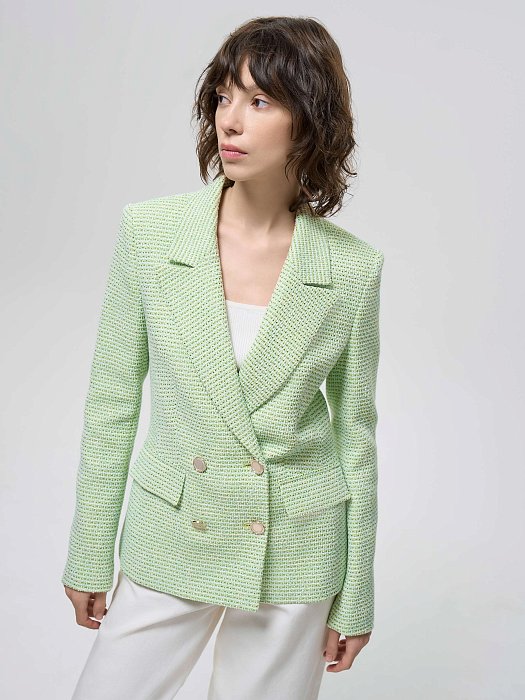 Приталенный жакет из твида: фото №2