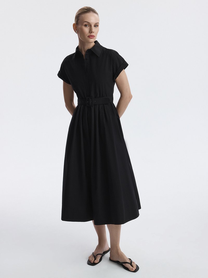 Платье-рубашка из хлопка