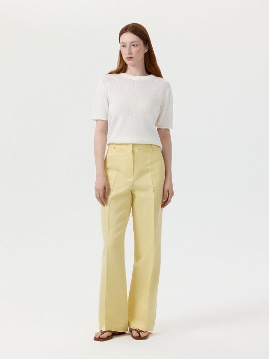 Классические брюки из хлопка и льна: фото №2