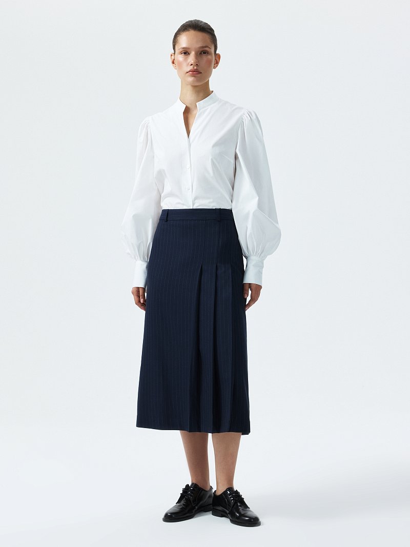 Юбка в полоску со складками (Р158)