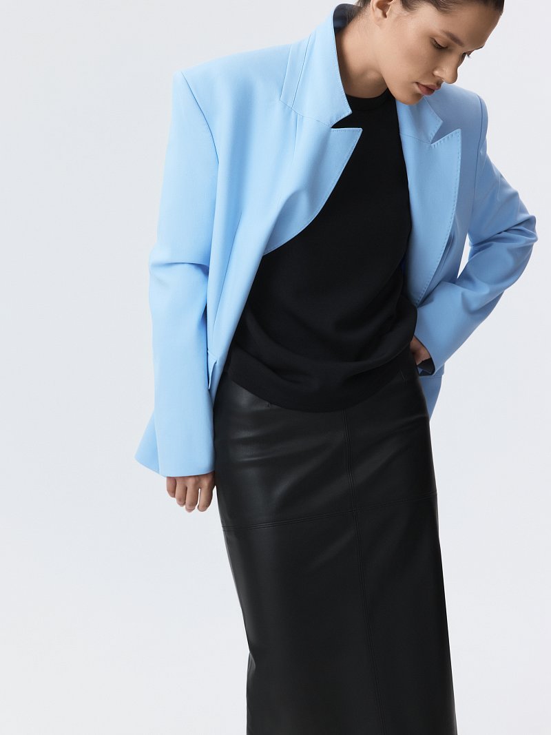 Юбка-карандаш из экокожи 