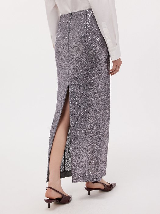 Юбка-макси в пайетках: фото №4