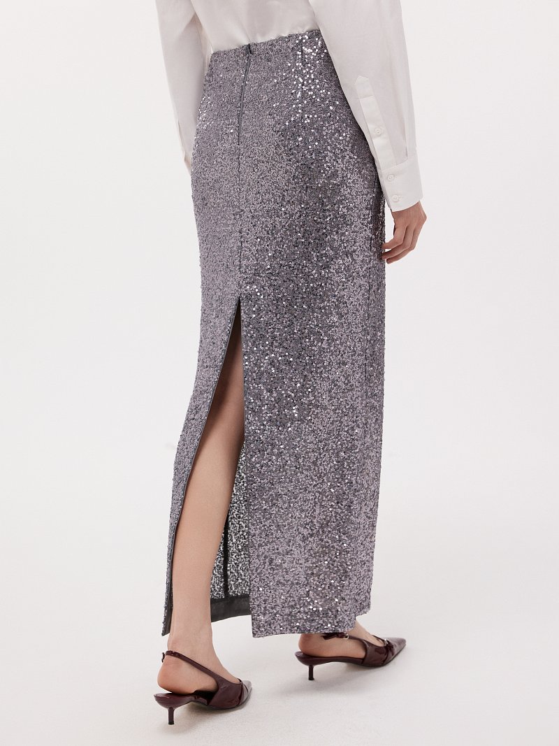 Юбка-макси в пайетках