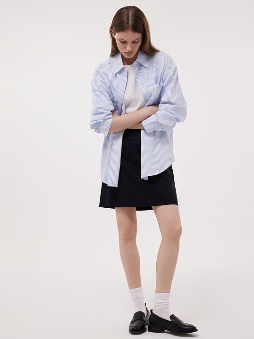 Рубашка из хлопка в полоску: фото №5
