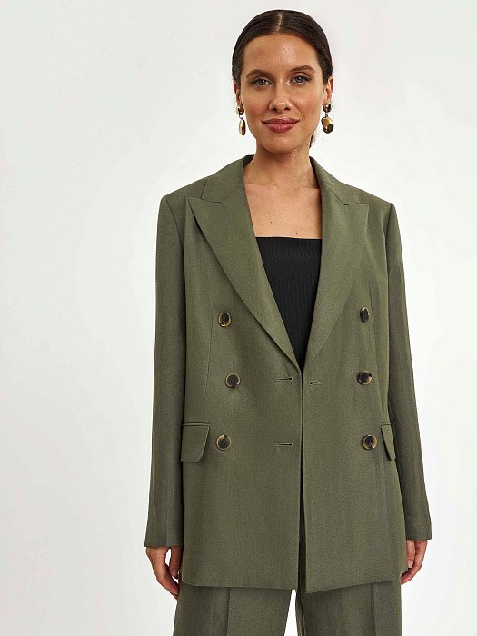 Прямой двубортный жакет : фото №2