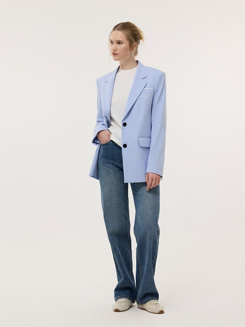 Прямой однобортный жакет