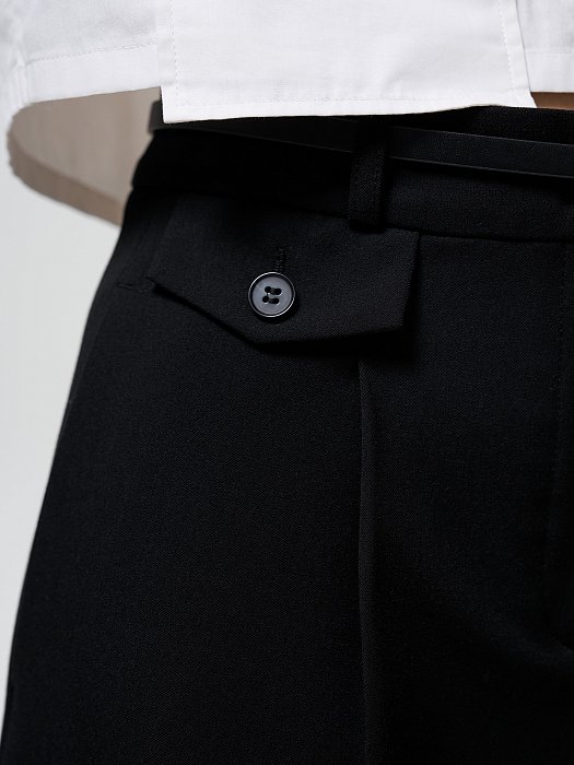 Широкие брюки с защипами: фото №5