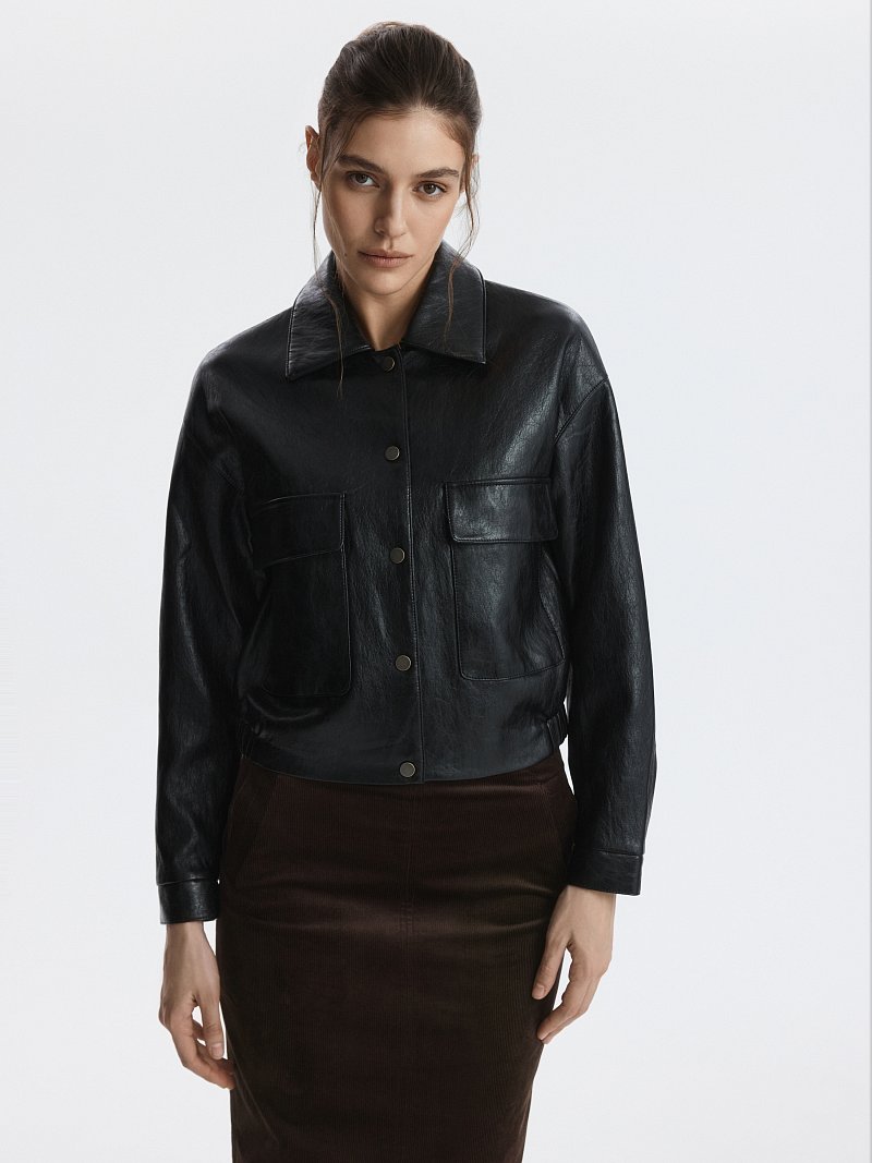 Куртка из искусственной кожи