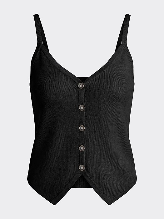 Вязаный топ на бретелях: фото №7