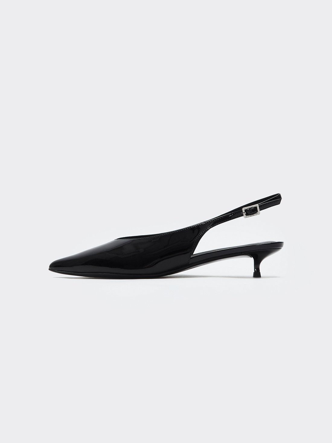 Лаковые туфли с открытой пяткой: фото №1