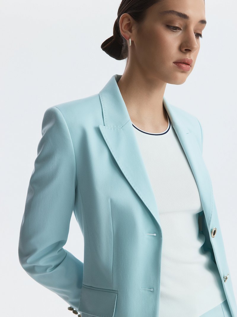 Приталенный жакет из хлопка