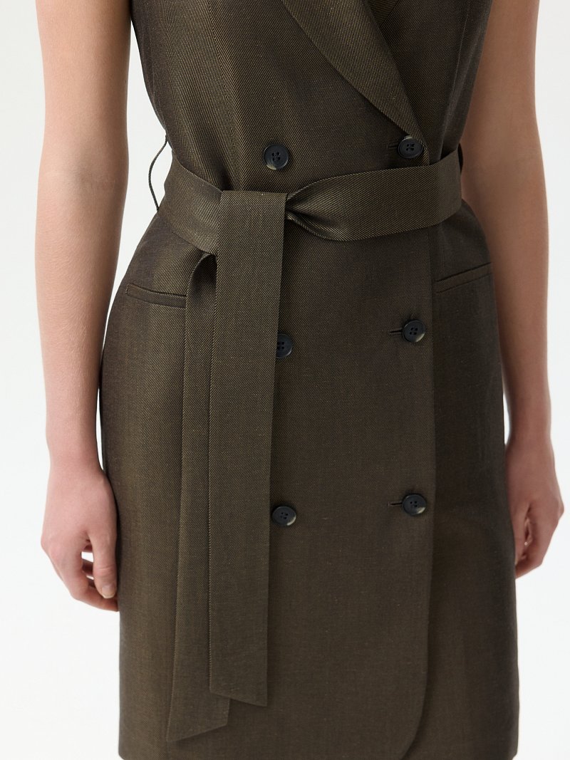 Платье-жилет с поясом