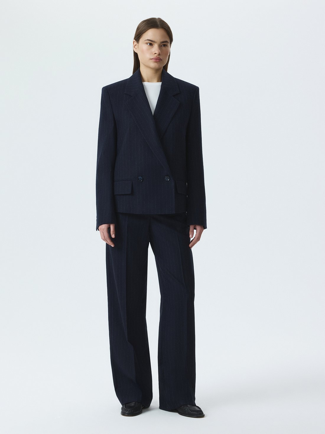 Жакет из фланели в полоску (Р158): фото №1