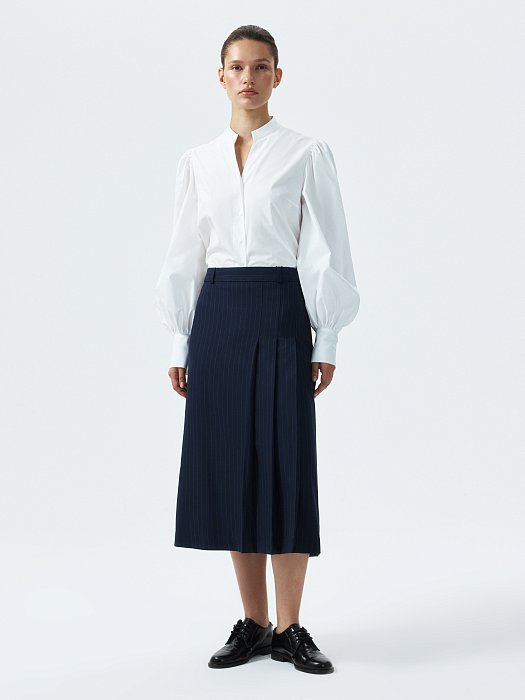 Юбка в полоску со складками: фото №6