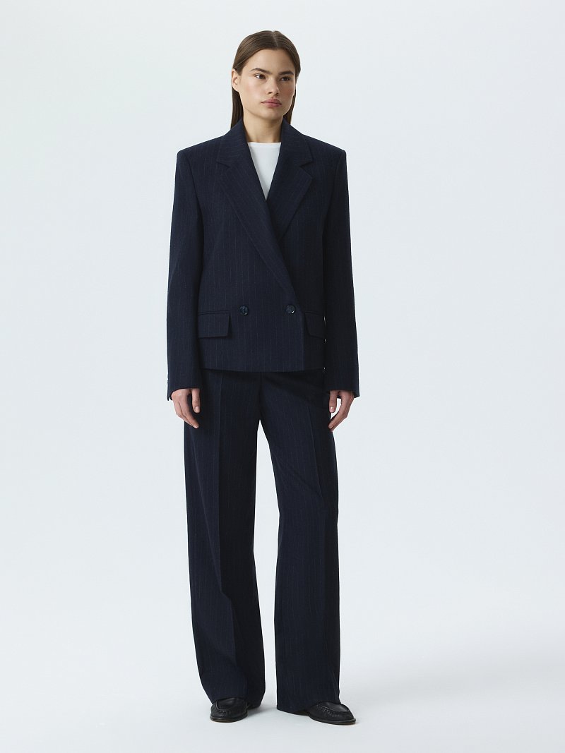 Жакет из фланели в полоску (Р158)