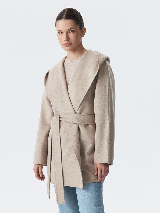 Полупальто с капюшоном (Р158): фото №5