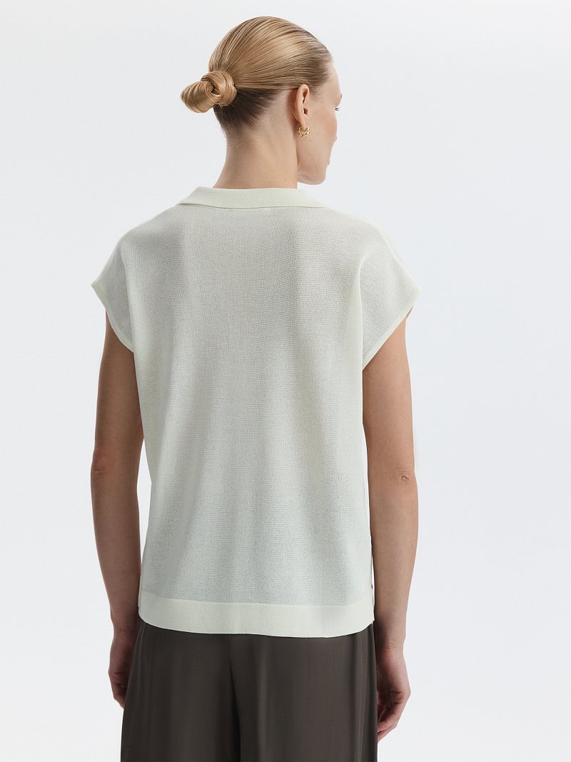 Вязаное поло из вискозы