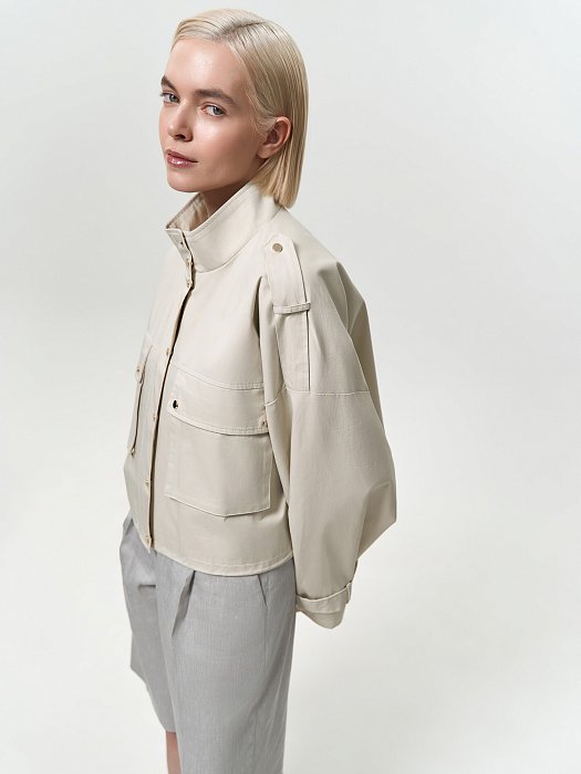 Укороченная куртка оверсайз: фото №5