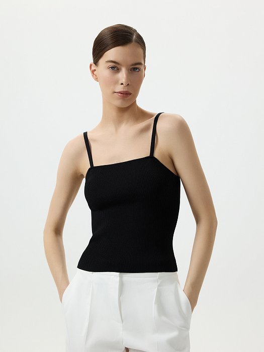 Трикотажный топ на бретелях: фото №6