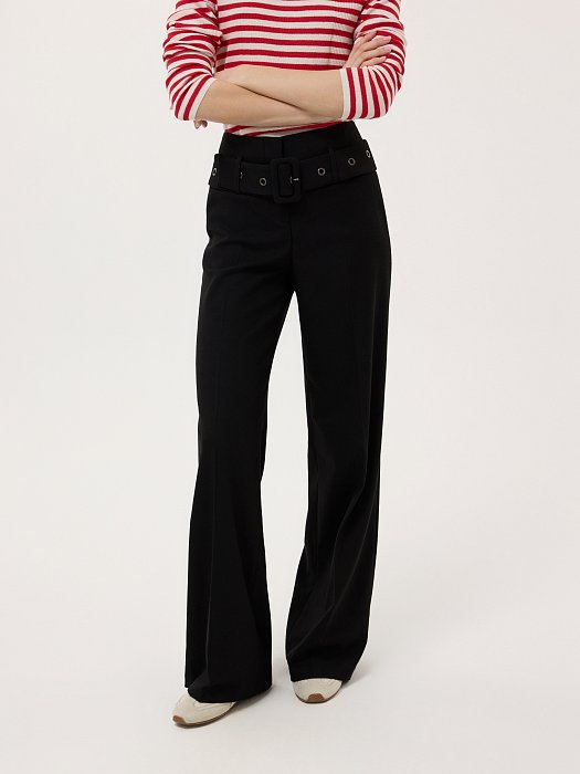 Расклешенные брюки с ремнем : фото №2