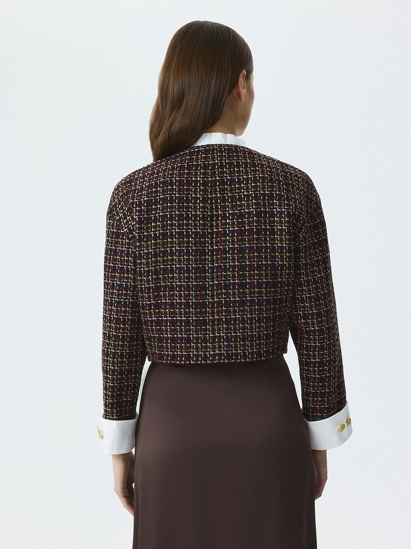 Твидовый жакет со съемными деталями