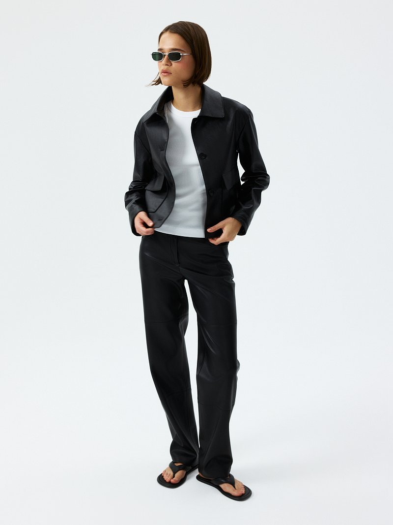 Куртка из искусственной кожи