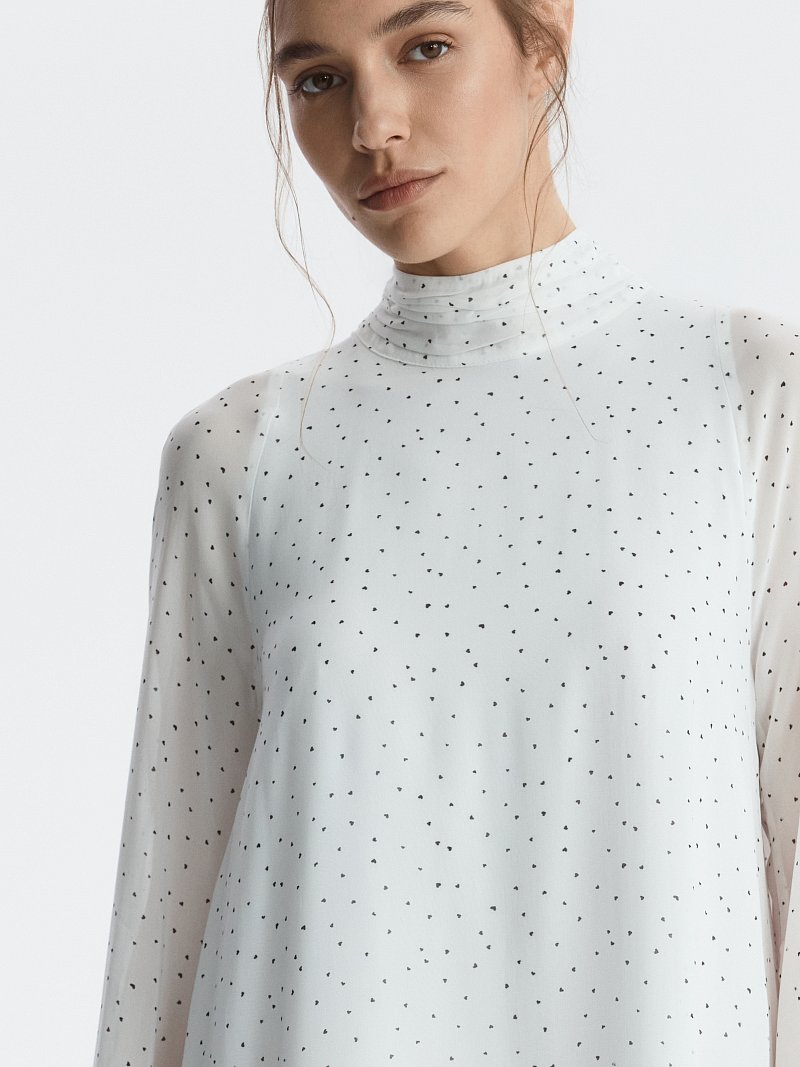 Шифоновое платье с воланами (Р158)