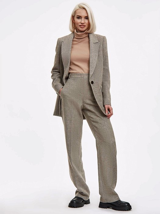 Прямые брюки из шерсти: фото №3