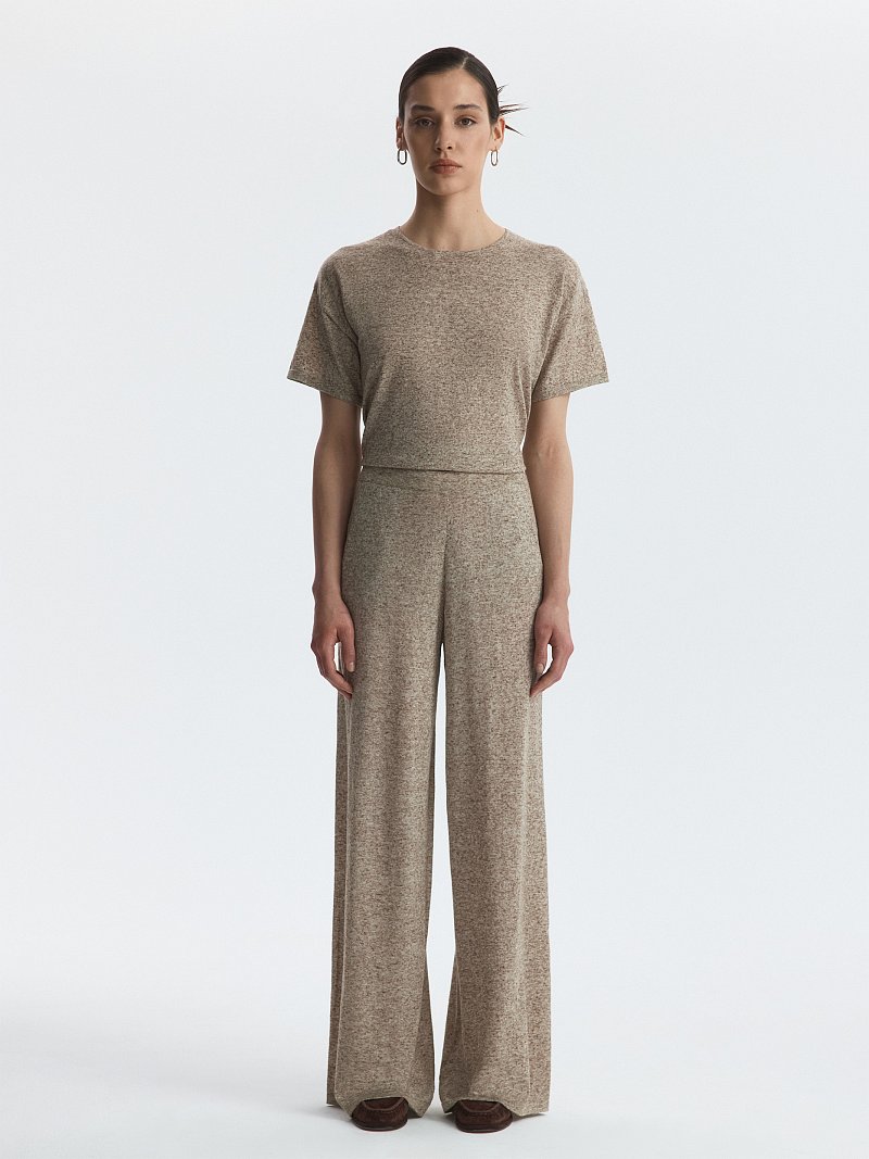 Трикотажные брюки со льном