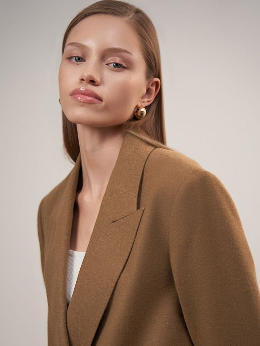 Прямой жакет из смесовой шерсти: фото №5