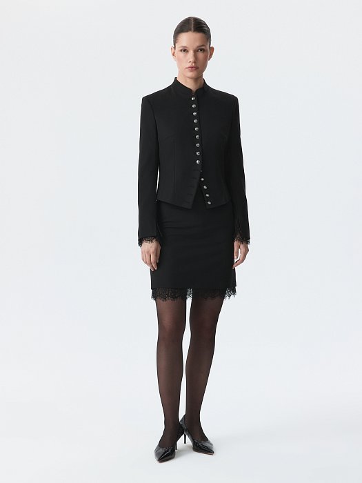 Приталенный жакет со стойкой (Р158): фото №2