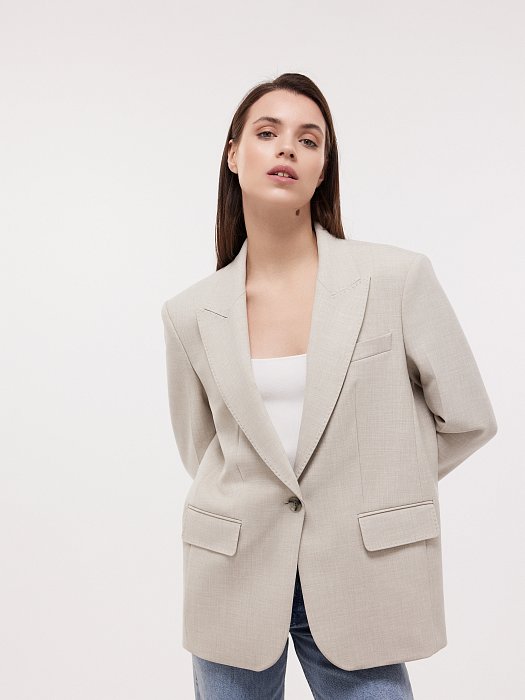 Однобортный жакет оверсайз (Р158): фото №2