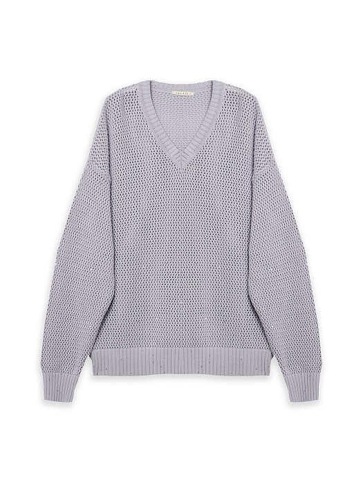 Вязаный пуловер с пайетками: фото №5