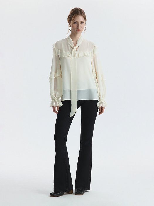 Блуза из шифона с воланами: фото №3