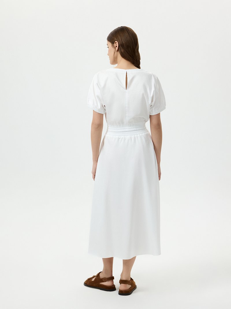 Хлопковый костюм с юбкой