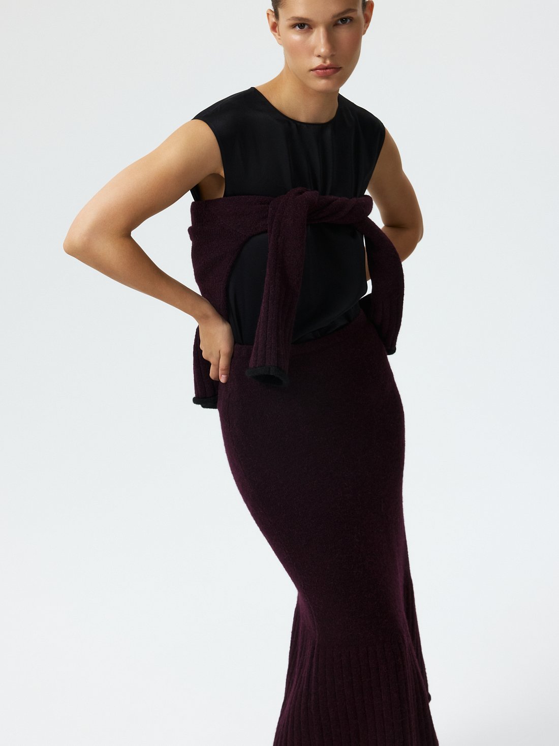 Вязаная юбка с шерстью: фото №1